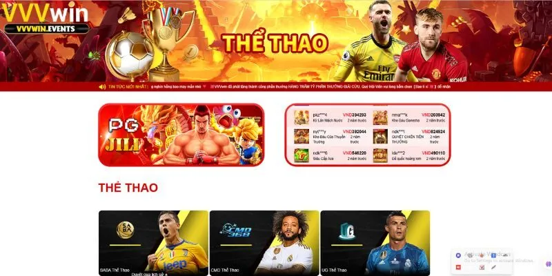 VVVwin 222 Cá cược thể thao VVVWin kèo đa dạng