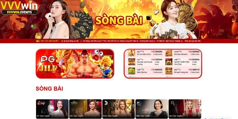 VVVwin 223 Casino Live – Dealer thật, studio quốc tế